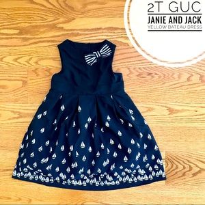 2T Janie and Jack Yellow Bateau dress - GUC